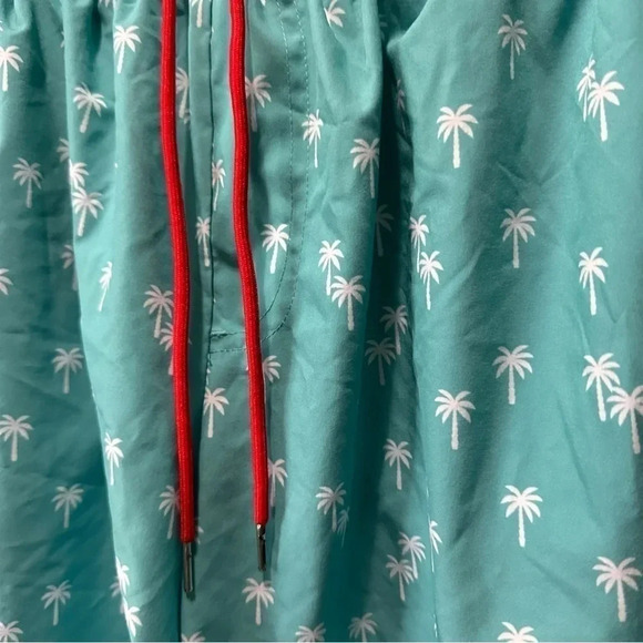 Mosmann Australia swim Trunks. Size Large. Teal with palm trees. EUC - Picture 7 of 7